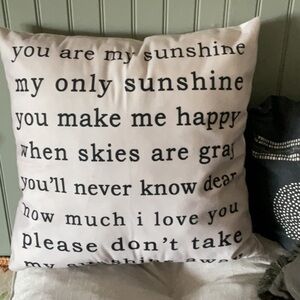 $10$ add on Threshold Black and White Text Accent Pillow